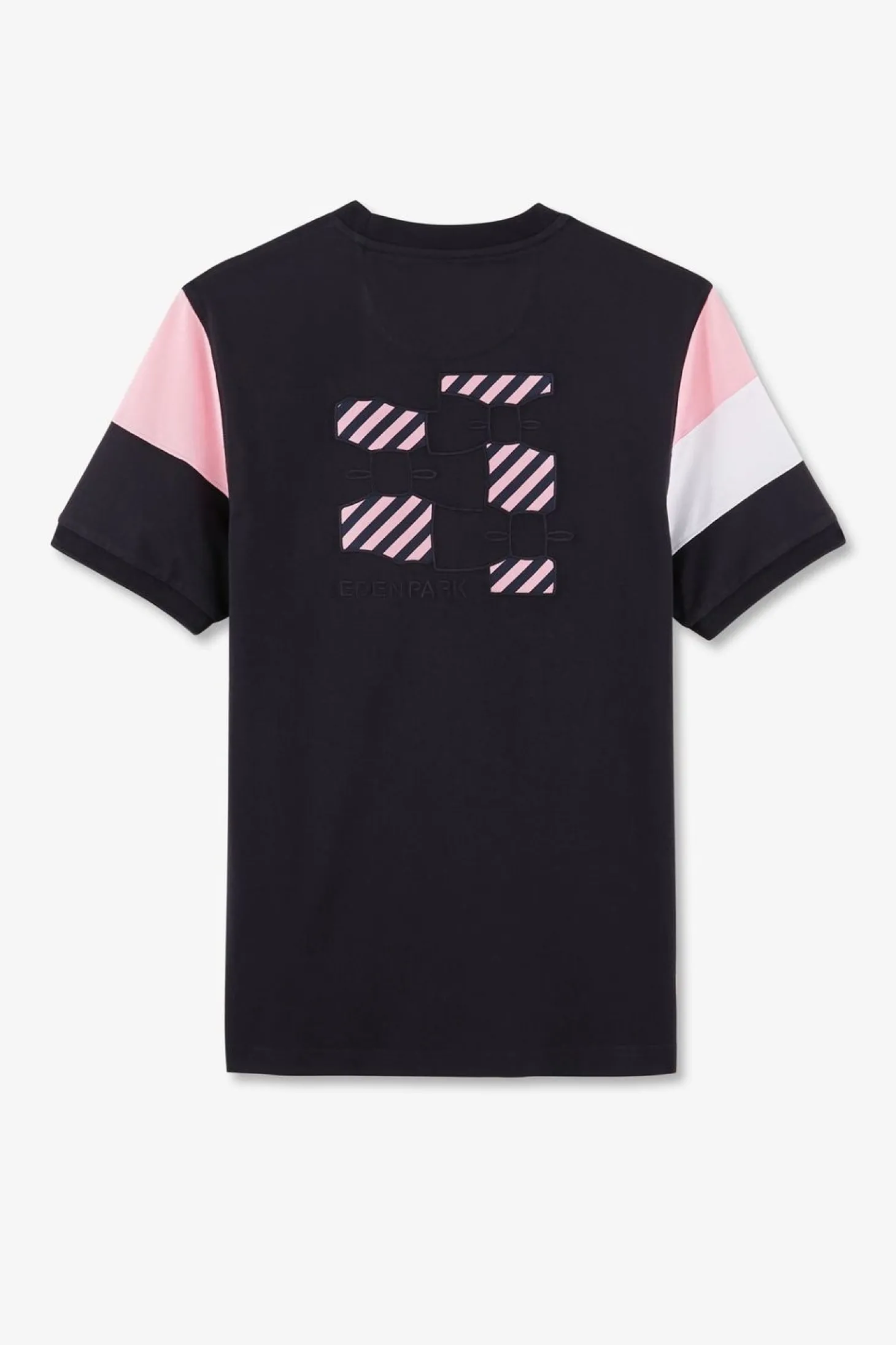 T-Shirt Manches Courtes Marine En Coton Embleme Noeud Papillon
