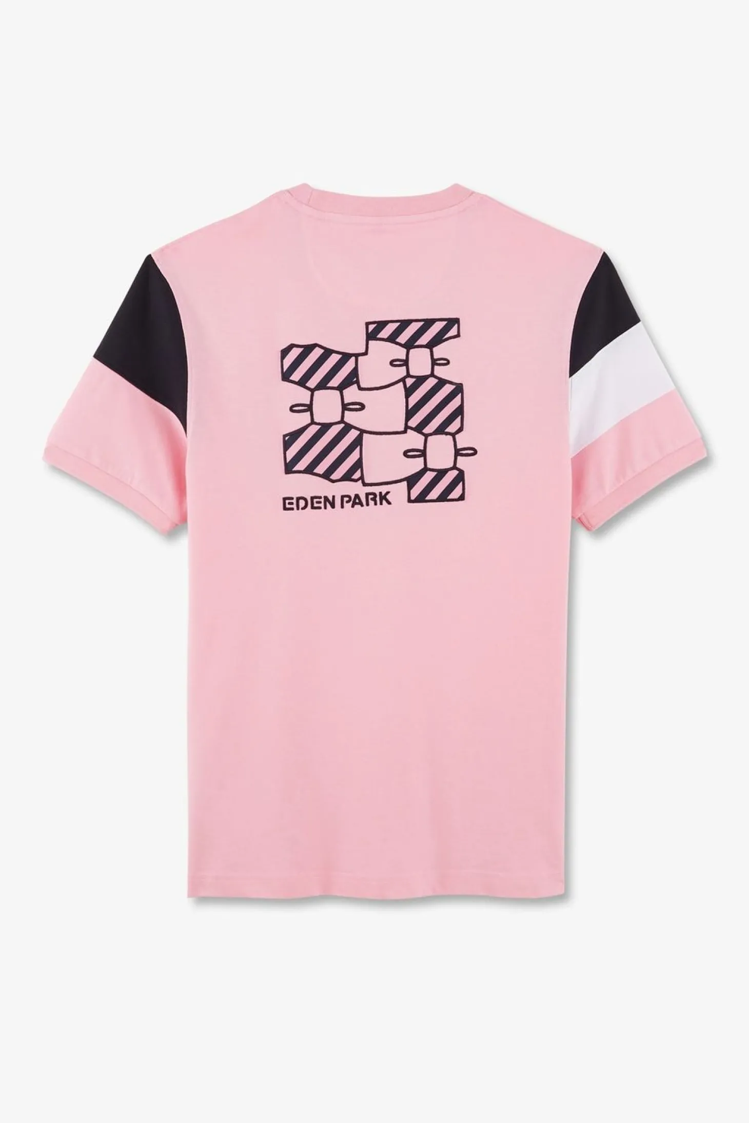T-Shirt Manches Courtes Rose En Coton Embleme Noeud Papillon