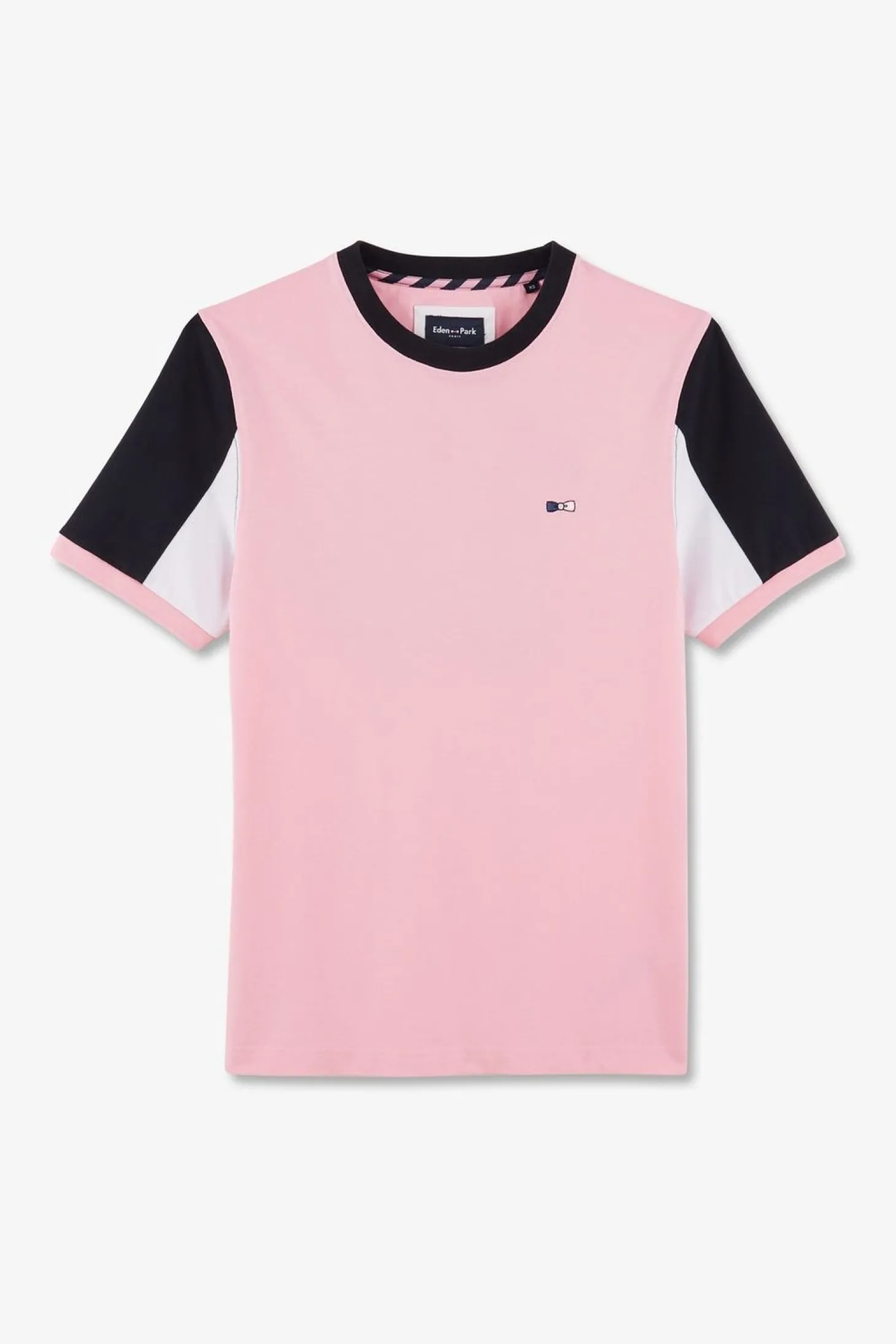 T-Shirt Manches Courtes Rose En Coton Broderie Numero 10