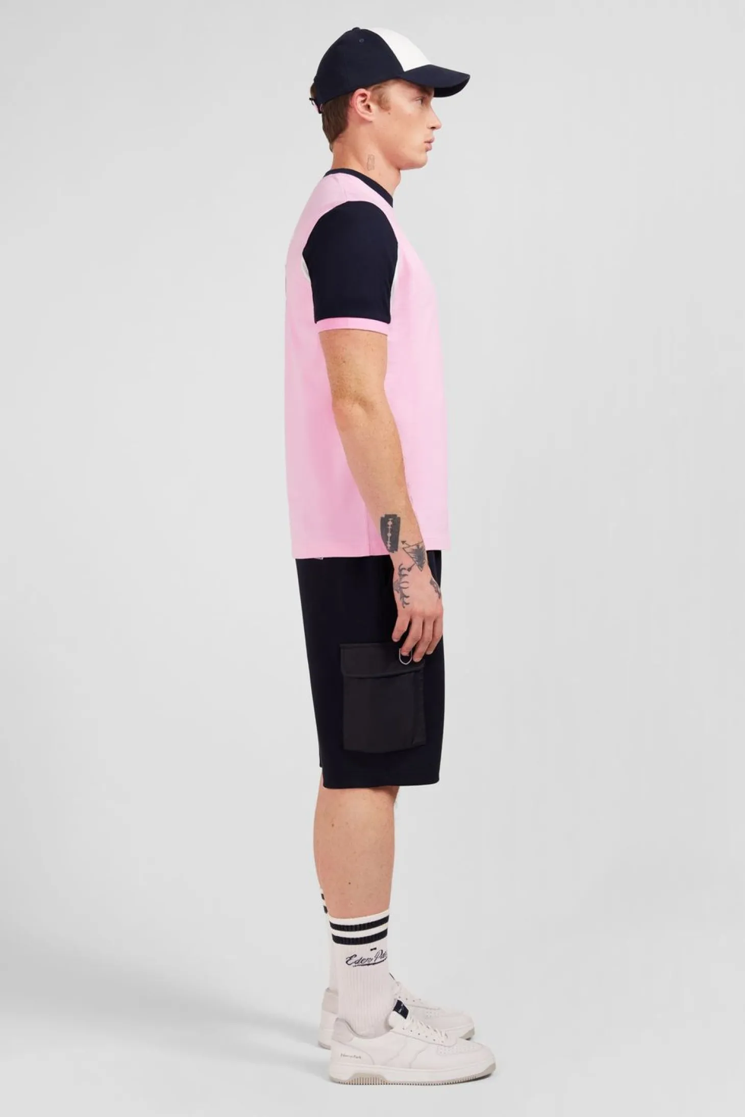 T-Shirt Manches Courtes Rose En Coton Broderie Numero 10
