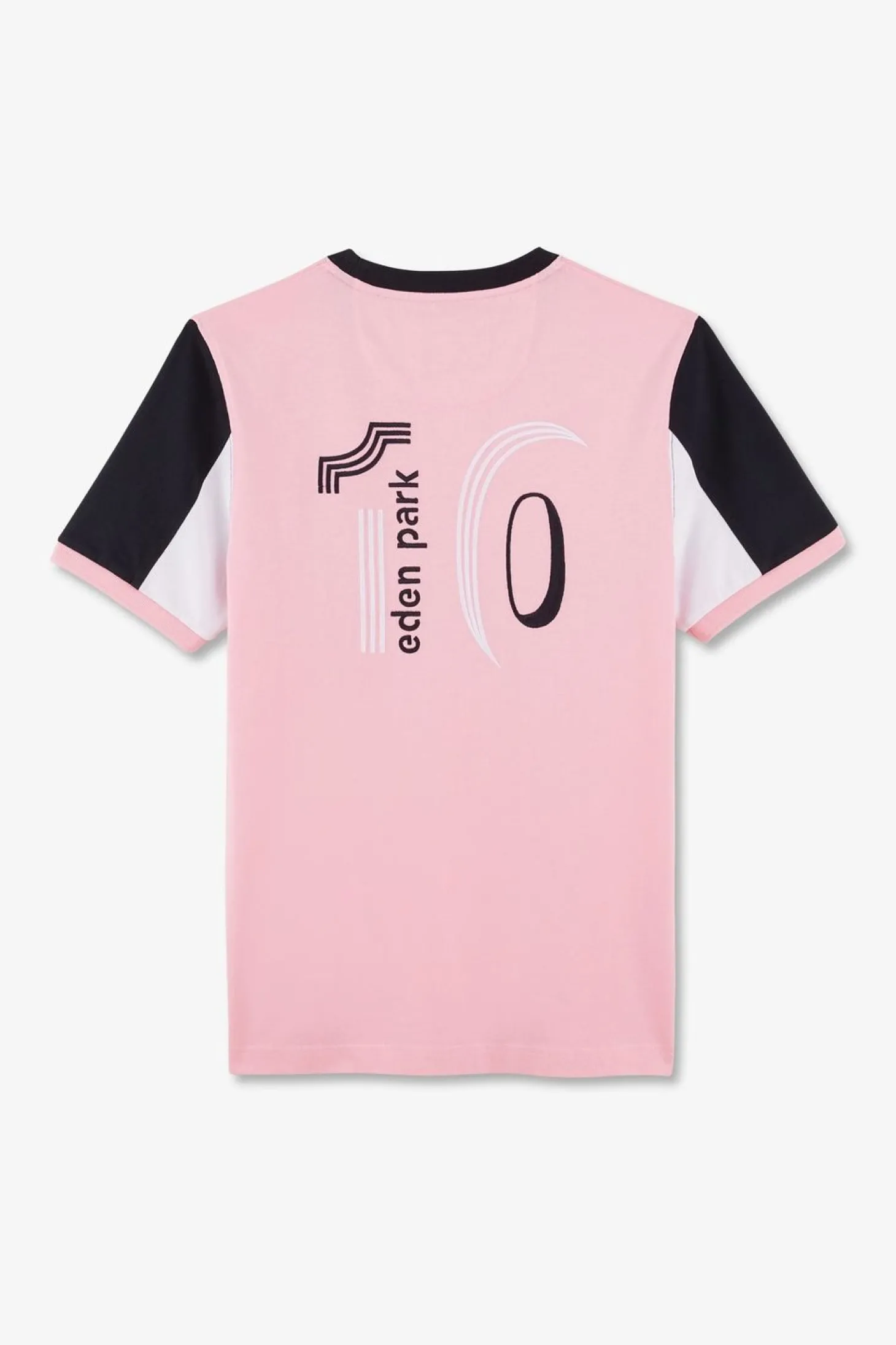 T-Shirt Manches Courtes Rose En Coton Broderie Numero 10