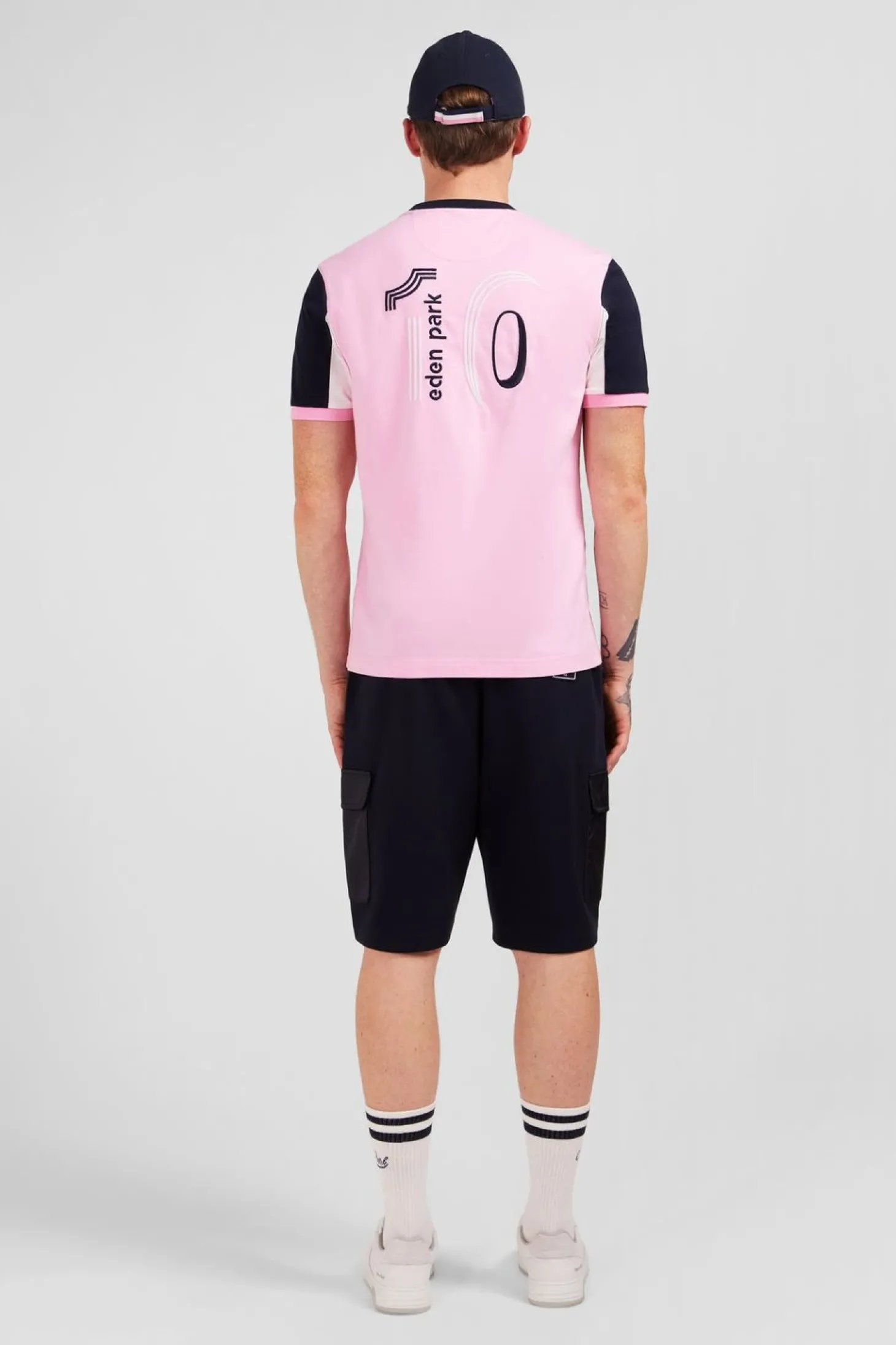 T-Shirt Manches Courtes Rose En Coton Broderie Numero 10