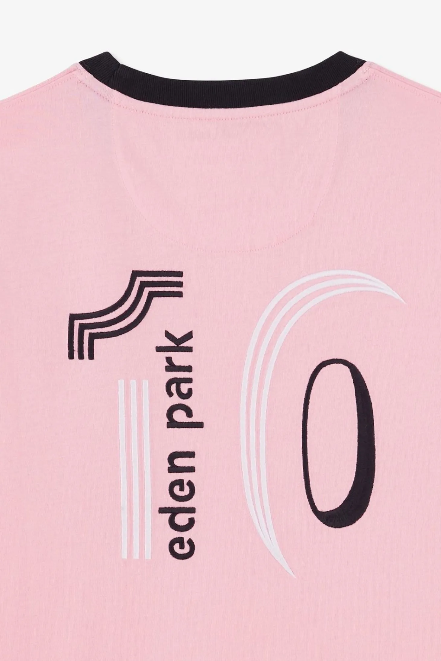 T-Shirt Manches Courtes Rose En Coton Broderie Numero 10