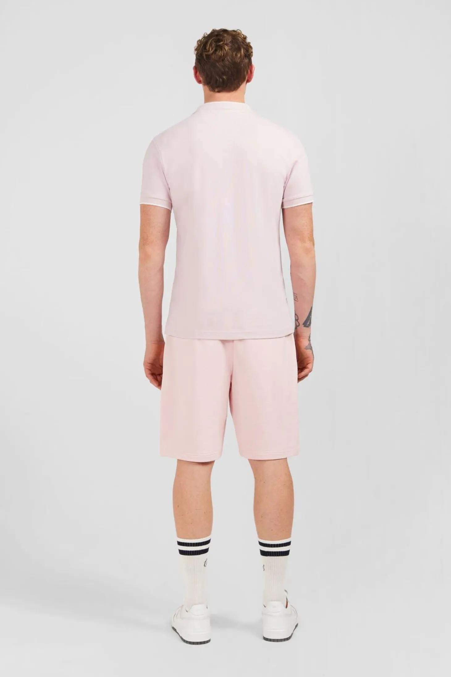 T-Shirt Manches Courtes Uni Rose En Coton Stretch