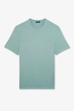 T-Shirt Manches Courtes Vert Uni