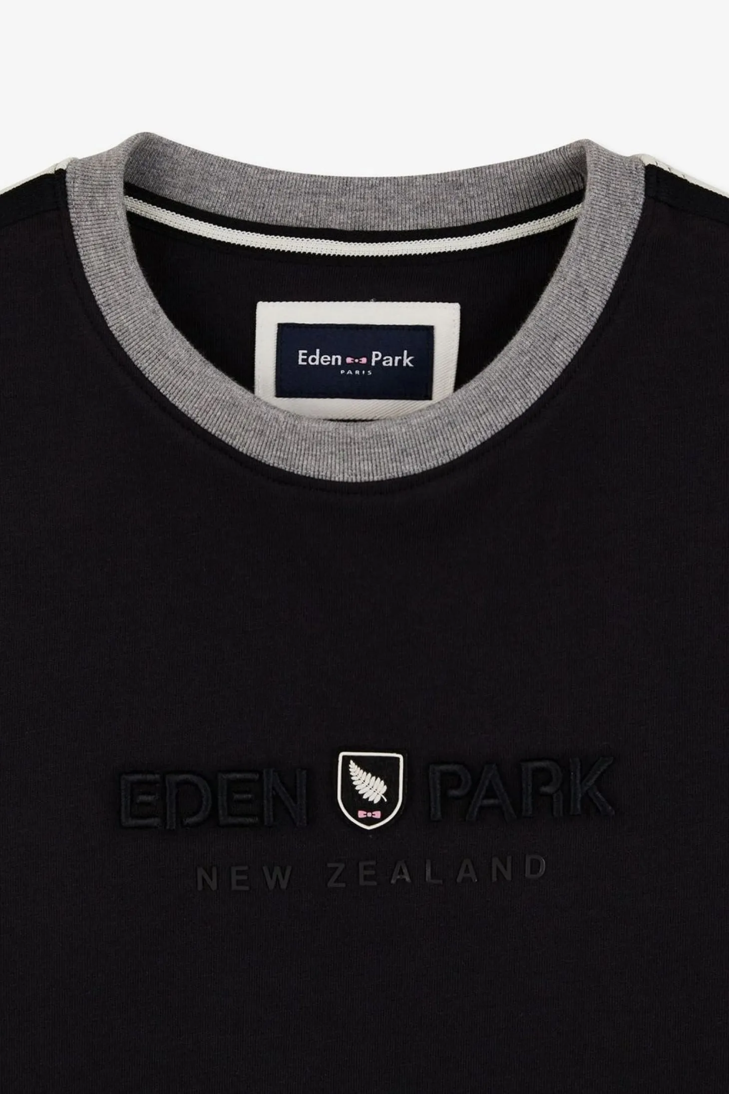 T-Shirt Noir Inscription Eden Park New Zealand