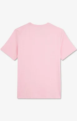 T-Shirt Rose Col V A Manches Courtes