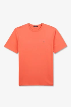 T-Shirt Rose Saumon A Manches Courtes