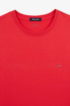T-Shirt Rouge A Manches Courtes