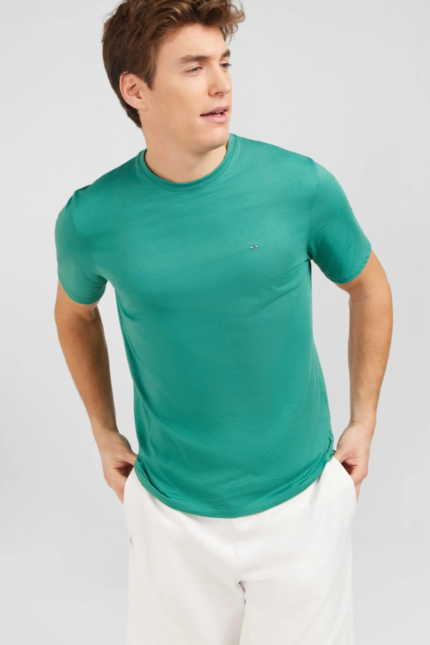 T-Shirt Vert A Manches Courtes