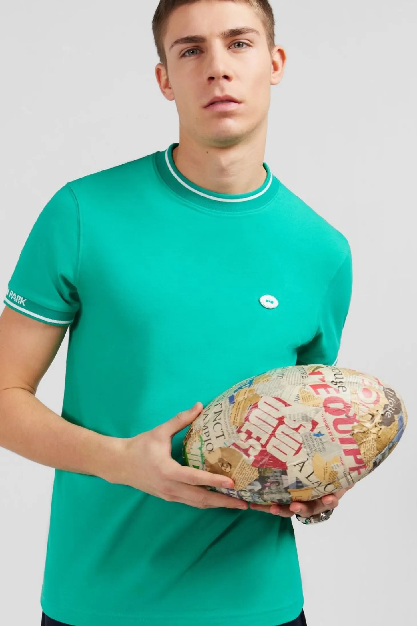 T-Shirt Vert A Manches Courtes