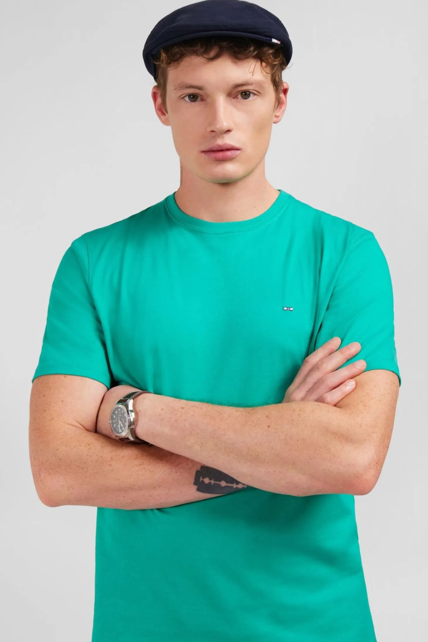 T-Shirt Vert A Manches Courtes